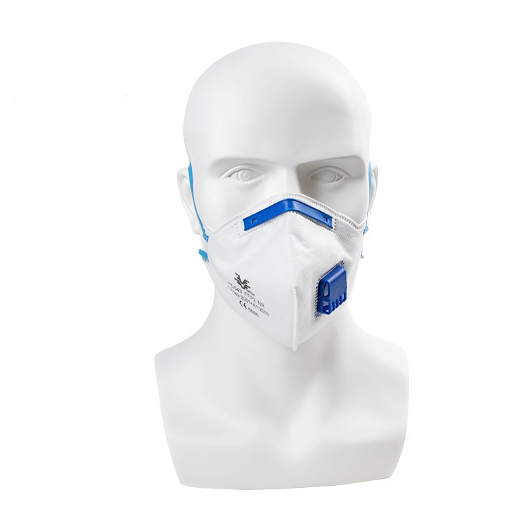밸브가 있는 접이식 안면 보호구 FFP2 인공 호흡기 안면 마스크