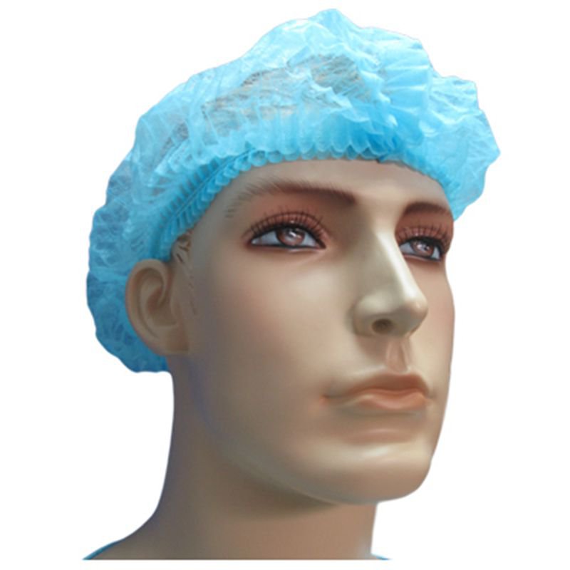 의료 Bouffant 모자 일회용 부직포 이중 탄성 외과 Bouffant 모자 멀티 컬러