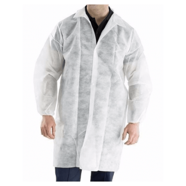 주머니가 있거나없는 짠것이 아닌 실험실 코트 셔츠 칼라 의료 화학 Visit Coat