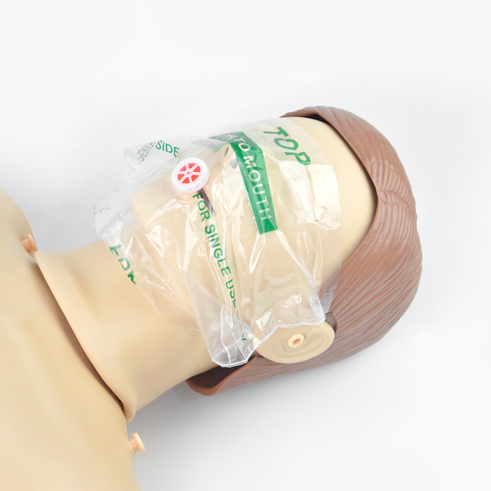 밸브가 있는 키체인 CPR 안면 마스크 일회용 구강 대 구강 호흡 안면 마스크